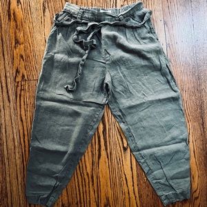 Not Perfect Linen S/M linen pants with tie
